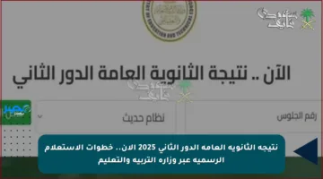 نتيجة الثانوية العامة الدور الثاني 2025 الآن.. خطوات الاستعلام الرسمية عبر وزارة التربية والتعليم